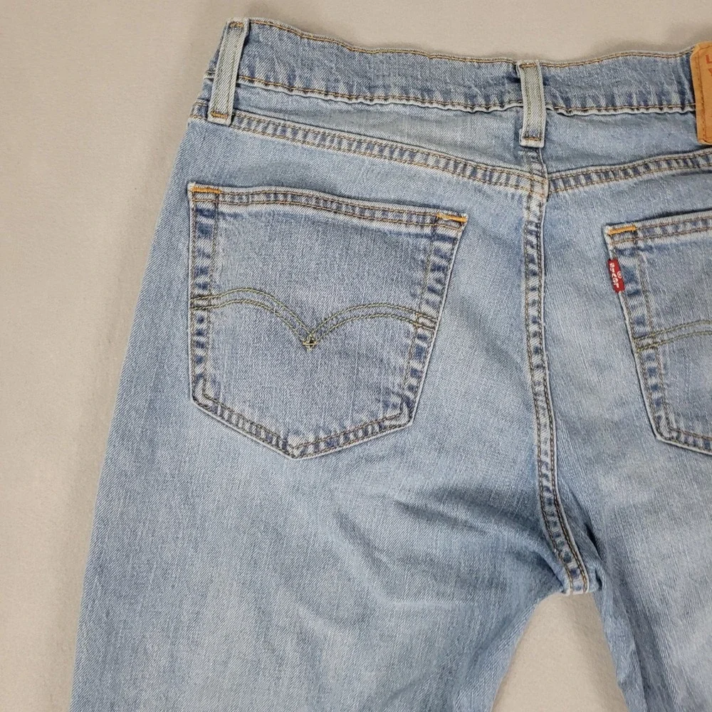 Levi's Jeans Mens 34x30 Light Blue 511 Slim Fit Distressed 100% Cotton